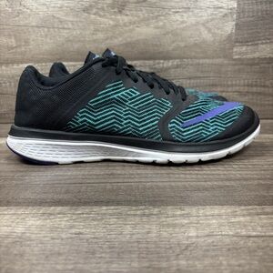 Nike FS Lite Run 3 Green Black Womens US Size 10 EUR 42 844670-001 Running Shoes
